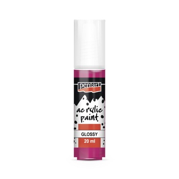Vopsea acrilica lucioasa pe baza de apa Pentart - magenta, 20 ml Vopsea acrilica lucioasa pe baza de apa Pentart - magenta, 20 ml