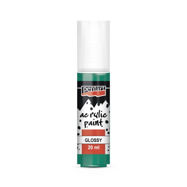 Vopsea acrilica lucioasa pe baza de apa Pentart - turcuaz, 20 ml