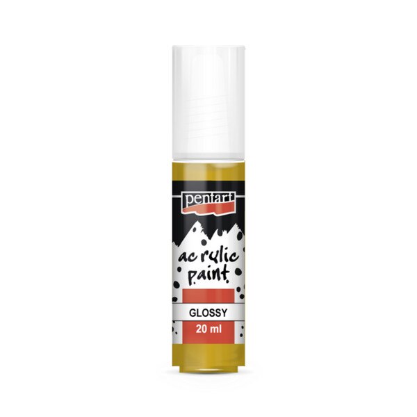 Vopsea acrilica lucioasa pe baza de apa Pentart - ocru, 20 ml