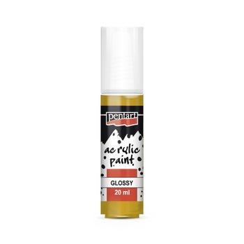 Vopsea acrilica lucioasa pe baza de apa Pentart - ocru, 20 ml Vopsea acrilica lucioasa pe baza de apa Pentart - ocru, 20 ml