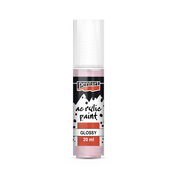 Vopsea acrilica lucioasa pe baza de apa Pentart - roz, 20 ml