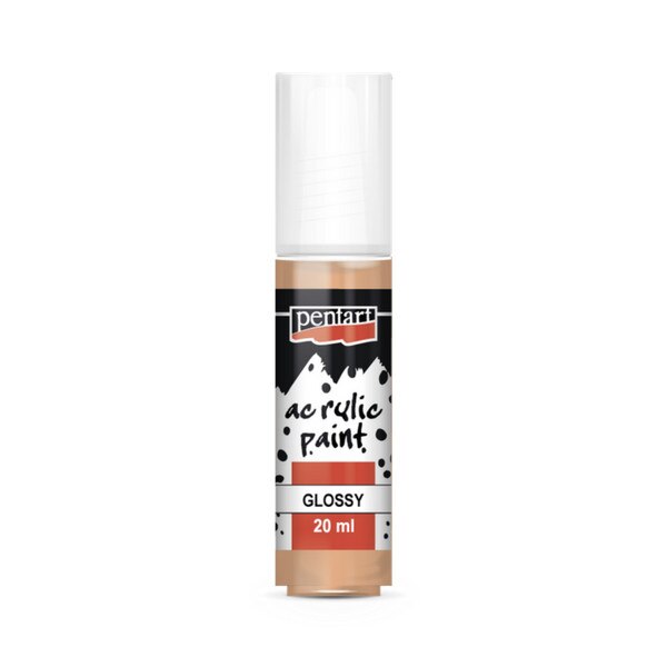 Vopsea acrilica lucioasa pe baza de apa Pentart - somon, 20 ml