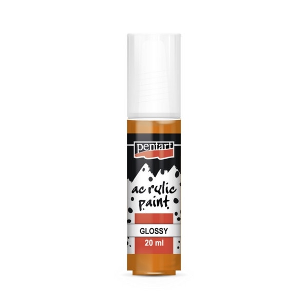 Vopsea acrilica lucioasa pe baza de apa Pentart - portocaliu, 20 ml