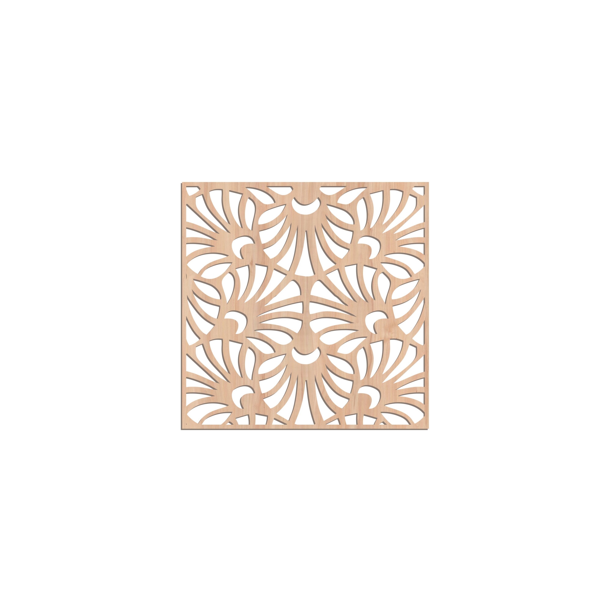 Panou decorativ traforat perete din mdf furnir stejar 4 mm. AV4 30x30 cm