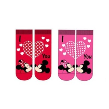 Set 2 perechi de sosete fete, Disney, Minnie, roz/rosu Set 2 perechi de sosete fete, Disney, Minnie, roz/rosu