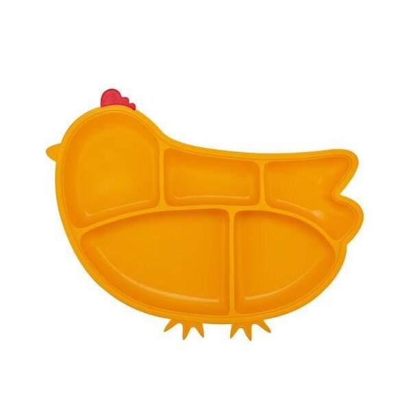 Tavita compartimentata din silicon, cu ventuza - Innobaby - Chicken Mango