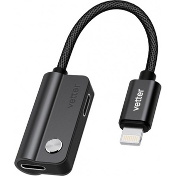 Adaptor Vetter Dual Lightning Audio, Black Adaptor Vetter Dual Lightning Audio, Black
