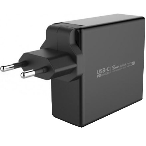 Incarcator retea Vetter Fast Travel Charger, QC 3.0, Dual Port, 60W, USB Type C, Black