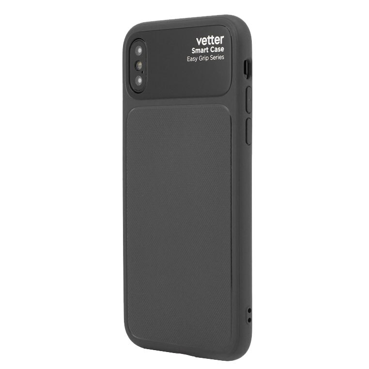 Husa de protectie Vetter Smart Case Easy Grip pentru Apple iPhone X, Black