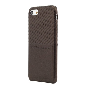 Husa de protectie Vetter Clip-On Carbon Fiber Feel pentru Apple iPhone 8 / iPhone 7, Coffee