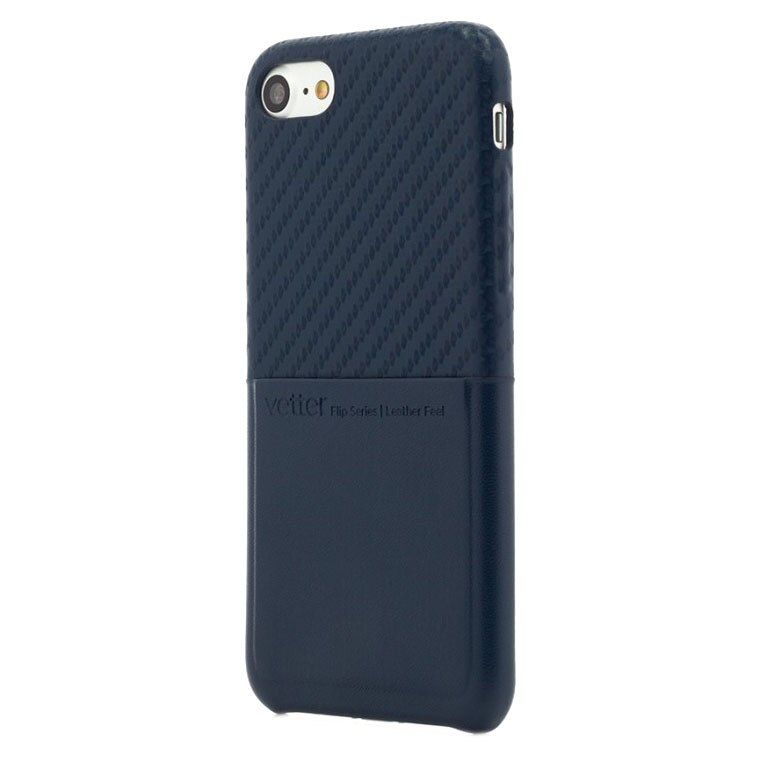 Husa de protectie Vetter Clip-On Carbon Fiber Feel pentru Apple iPhone 8 / iPhone 7, Blue