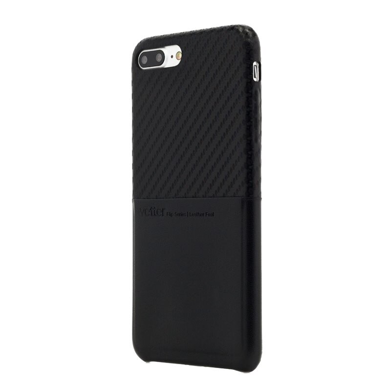 Husa de protectie Vetter Clip-On Carbon Fiber Feel pentru Apple iPhone 8 Plus / iPhone 7 Plus, Dark Grey