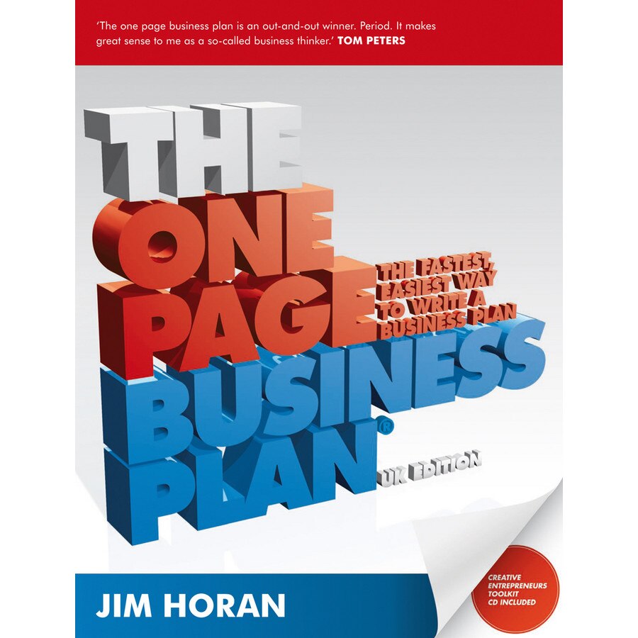 The One Page Business Plan de Jane Horan