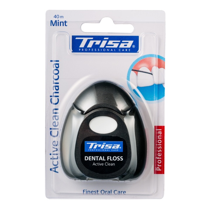 Trisa Конец за зъби Active Care Charcoal, черен