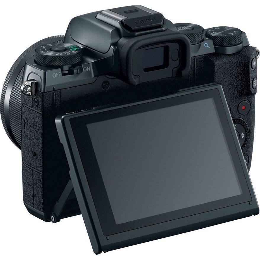 Aparat Foto Mirrorless Canon EOS M5, Negru + Obiectiv EF-M 15-45