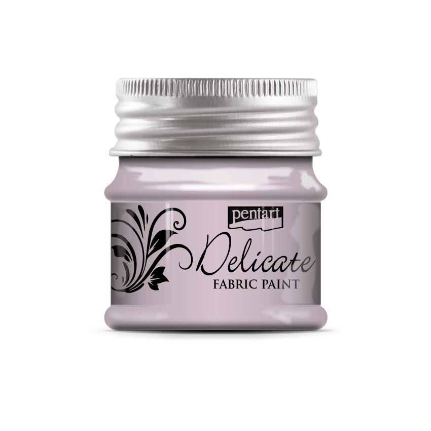 Vopsea pentru textile DELICATE, Pentart - argintiu lila, 50 ml