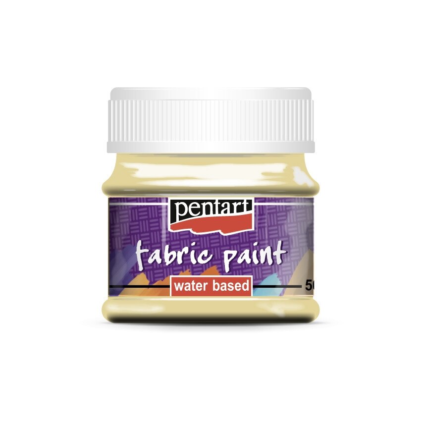 Vopsea pentru textile pe baza de apa Pentart - vanilie, 50 ml