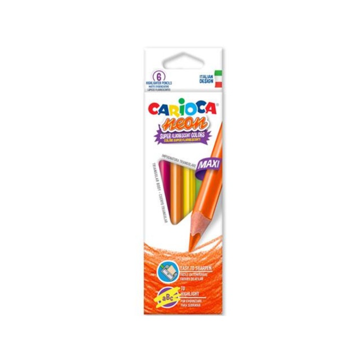 Carioca: Neon Maxi színes ceruza szett 6db-os