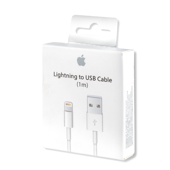 Szett kábel Usb Apple MD818ZM/A iPhone 5,5C,5s,5se,5c,6,6s,6+,6s+,7,7+,8,8+,X, 1m, eredeti SAMSUNG töltőkábellel 1,5 méter Micro USB 2.0
