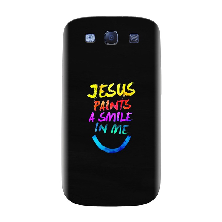 Силиконов калъф за Samsung Galaxy S3, Jesus Paints A Smile In Me