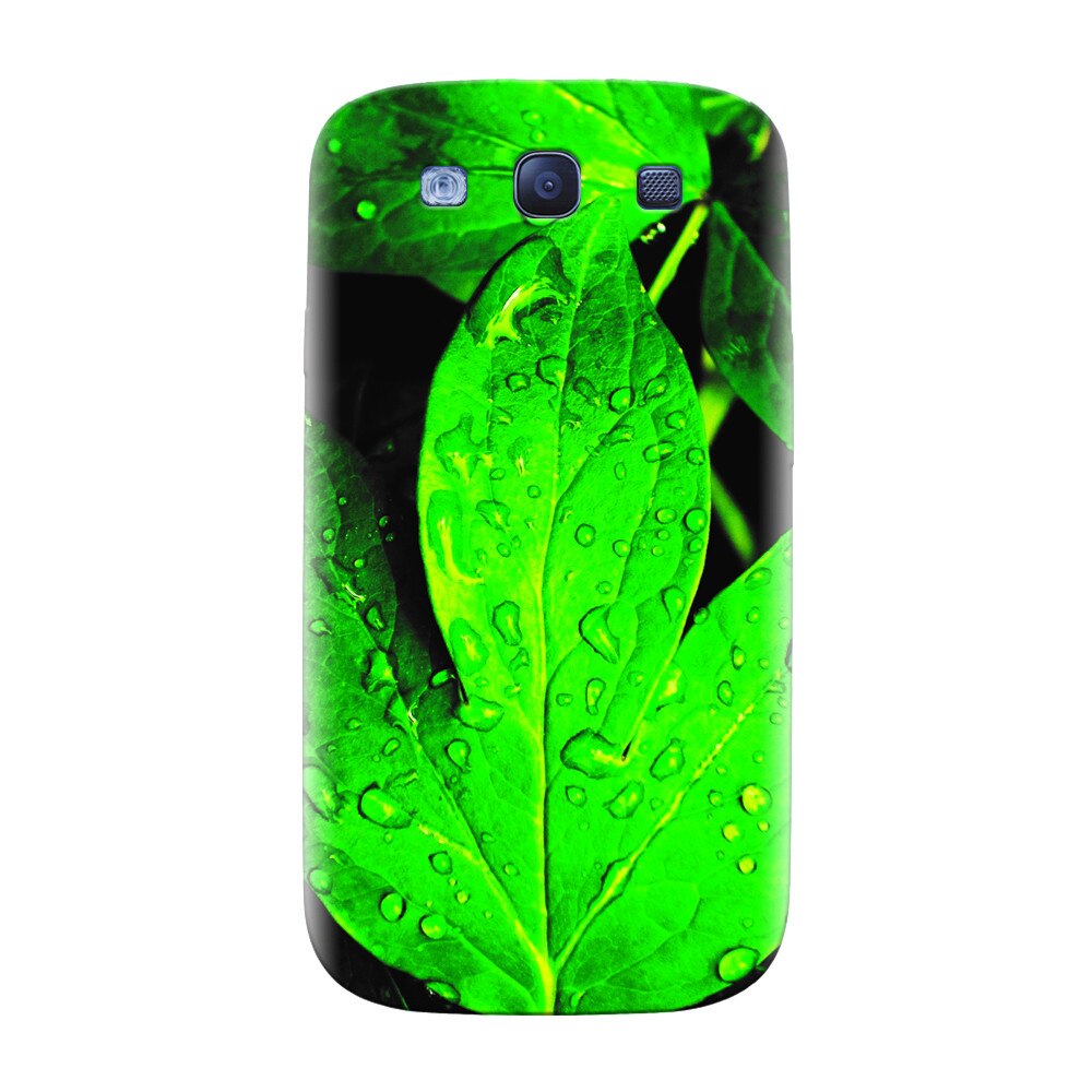 Husa silicon pentru Samsung Galaxy S3, Leaves And Dew
