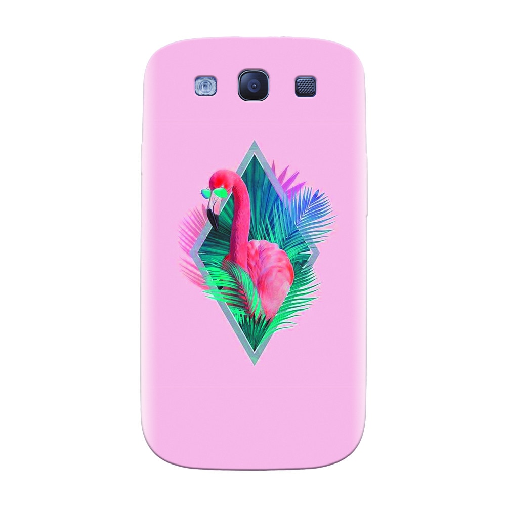 Husa silicon pentru Samsung Galaxy S3, Flamingo With Sunglass