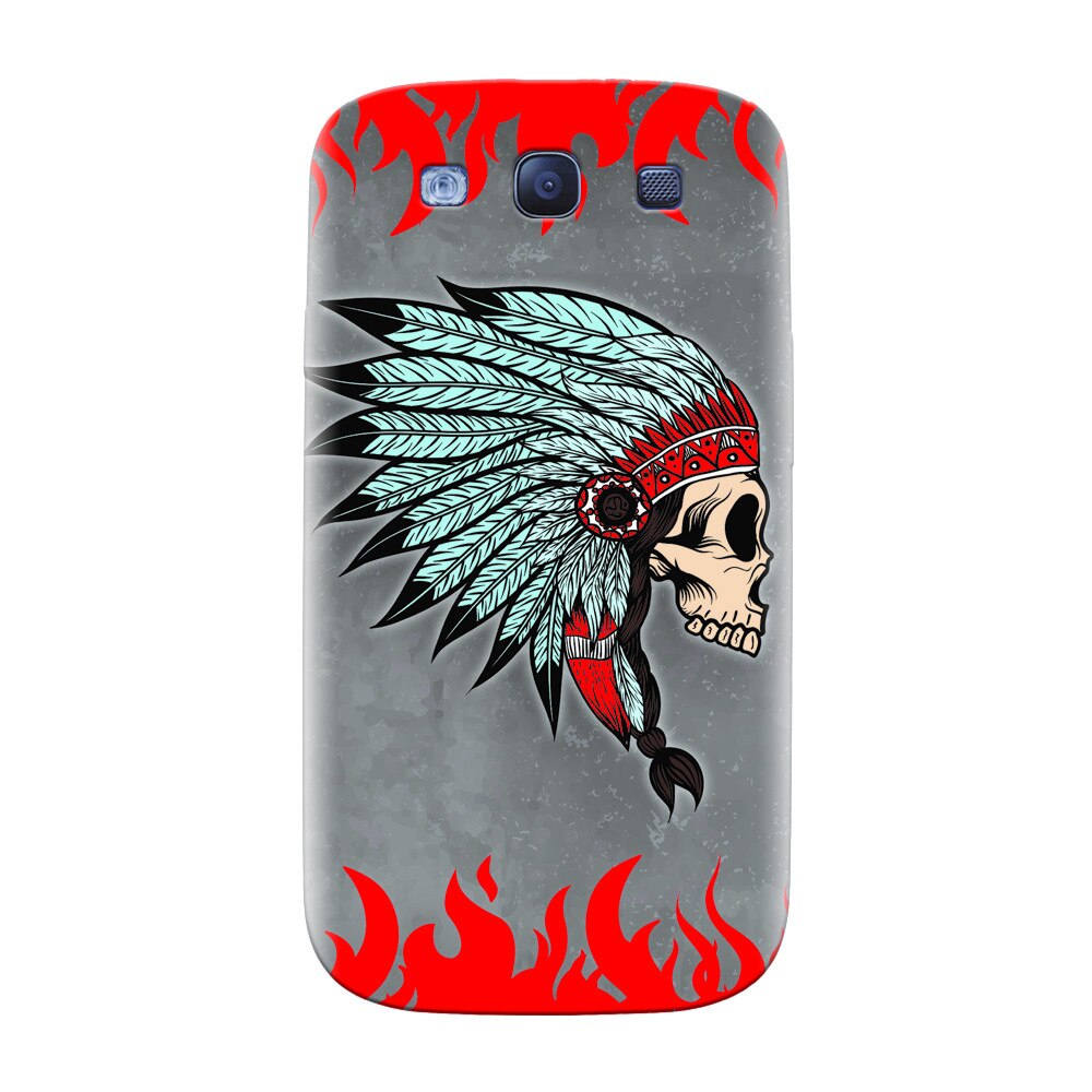 Husa silicon pentru Samsung Galaxy S3, Indian Skull
