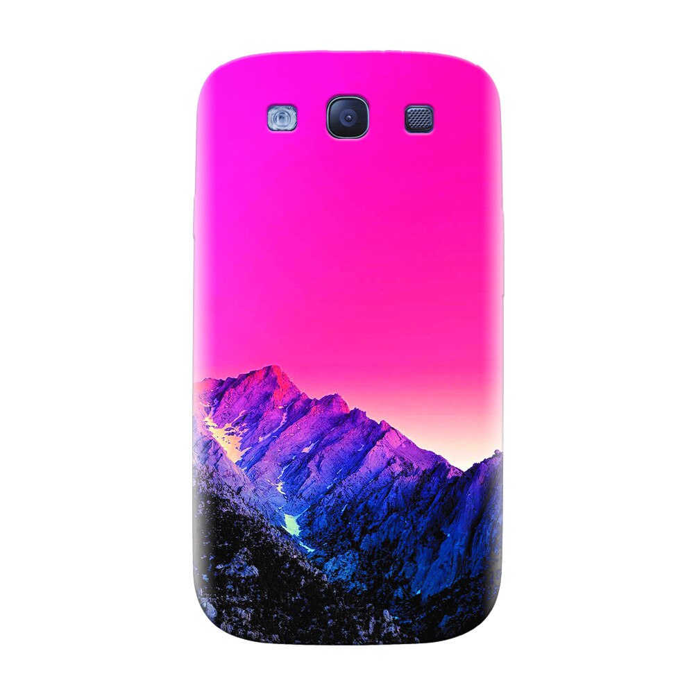 Husa silicon pentru Samsung Galaxy S3, Mountain Peak Pink Gradient Effect