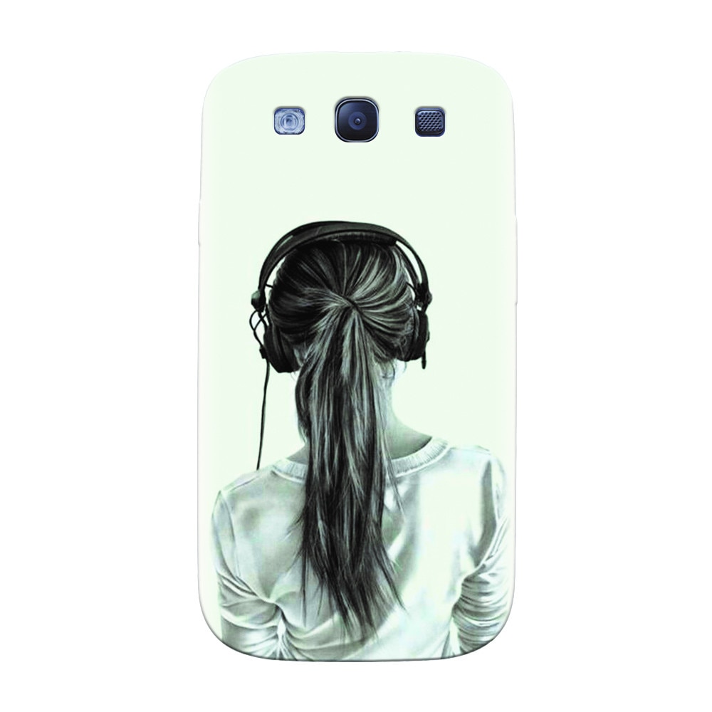 Husa silicon pentru Samsung Galaxy S3, Girl With Headphone