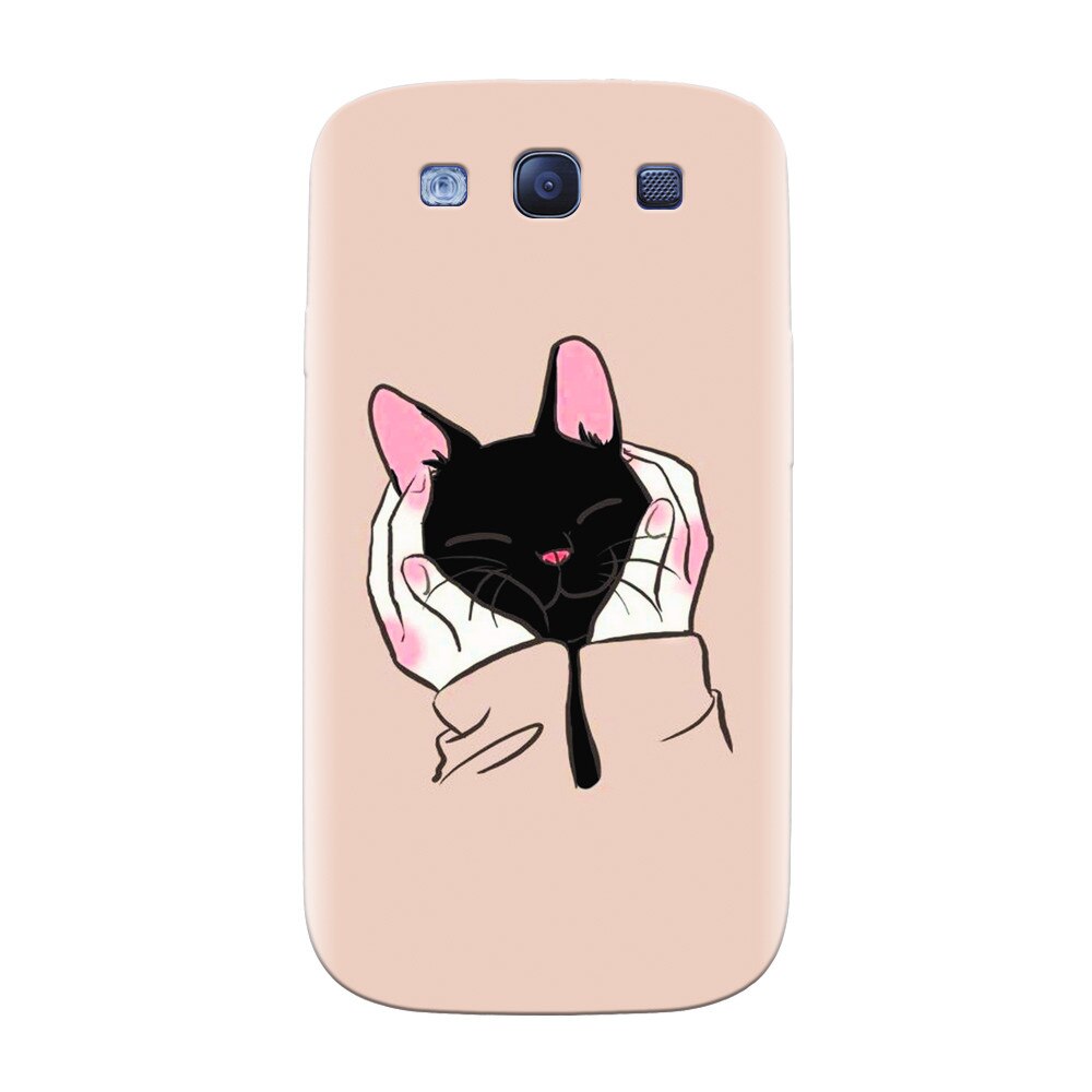 Husa silicon pentru Samsung Galaxy S3, Th Black Cat In Hands