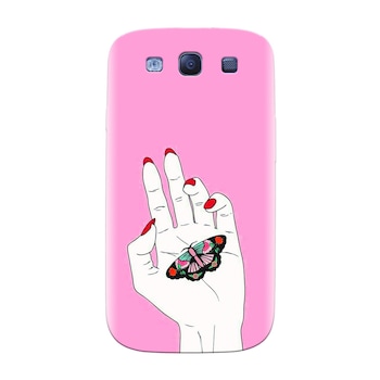 Husa silicon pentru Samsung Galaxy S3, Butterfly In Hand Husa silicon pentru Samsung Galaxy S3, Butterfly In Hand