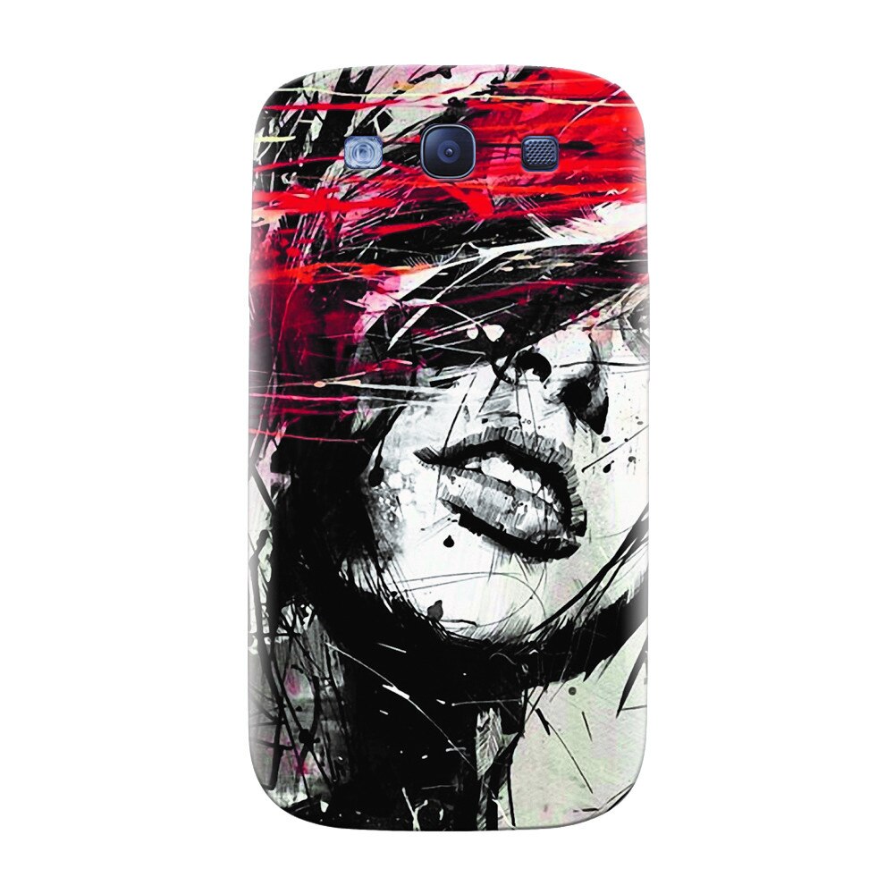 Husa silicon pentru Samsung Galaxy S3, Byroglyphics Woman Drawing