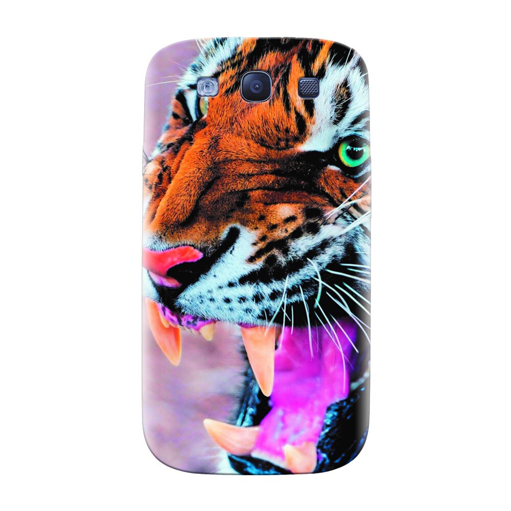 Husa silicon pentru Samsung Galaxy S3, Angry Tiger Teeth Fresh