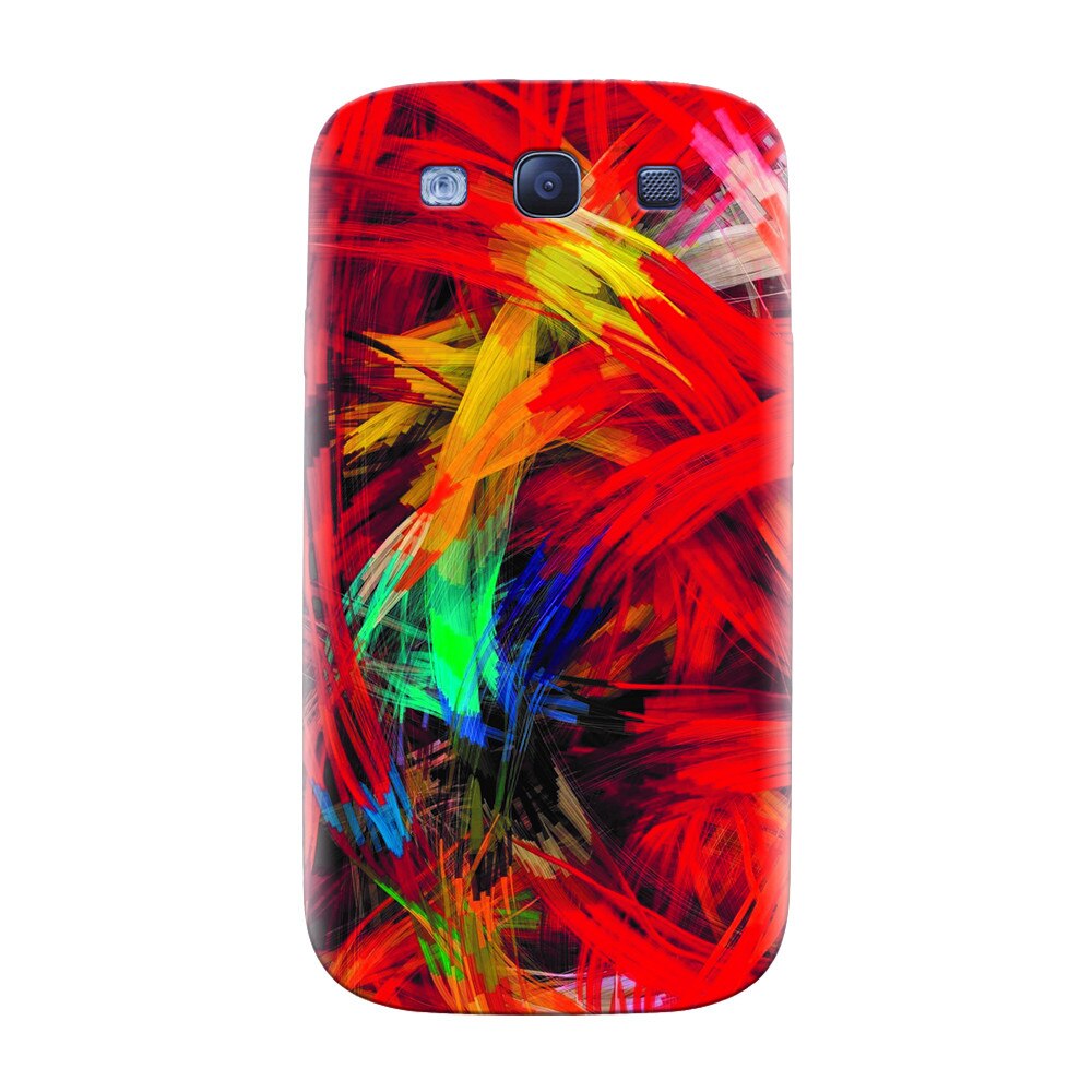 Husa silicon pentru Samsung Galaxy S3, Colorful Digital Painting Strokes