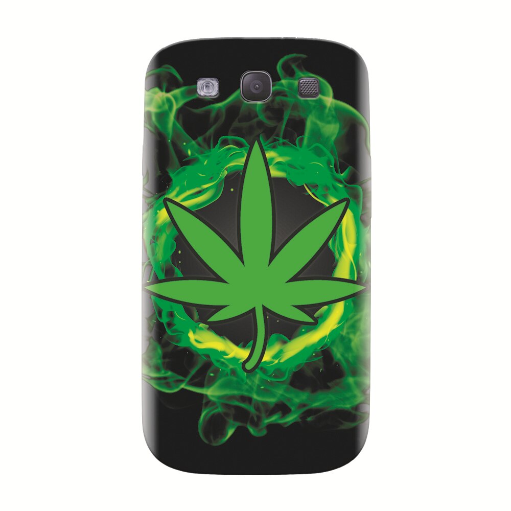 Husa silicon pentru Samsung Galaxy S3, GreenFlames