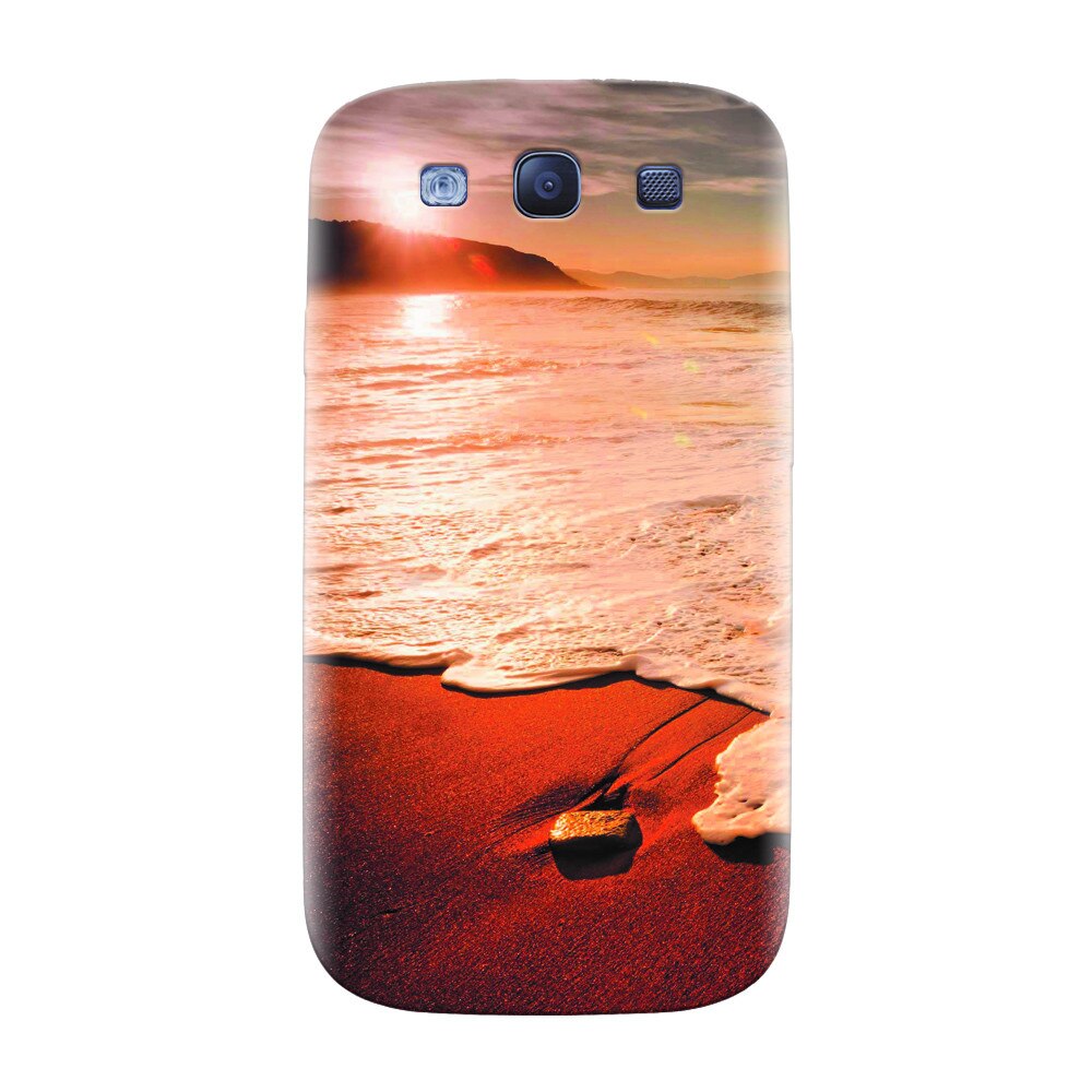 Husa silicon pentru Samsung Galaxy S3, Sunset Foamy Beach Wave