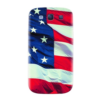Husa silicon pentru Samsung Galaxy S3, American Flag Illustration Husa silicon pentru Samsung Galaxy S3, American Flag Illustration