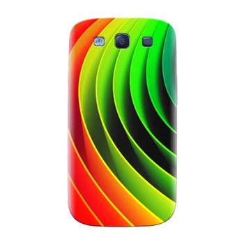 Husa silicon pentru Samsung Galaxy S3, 3D Multicolor Abstract Lines Husa silicon pentru Samsung Galaxy S3, 3D Multicolor Abstract Lines