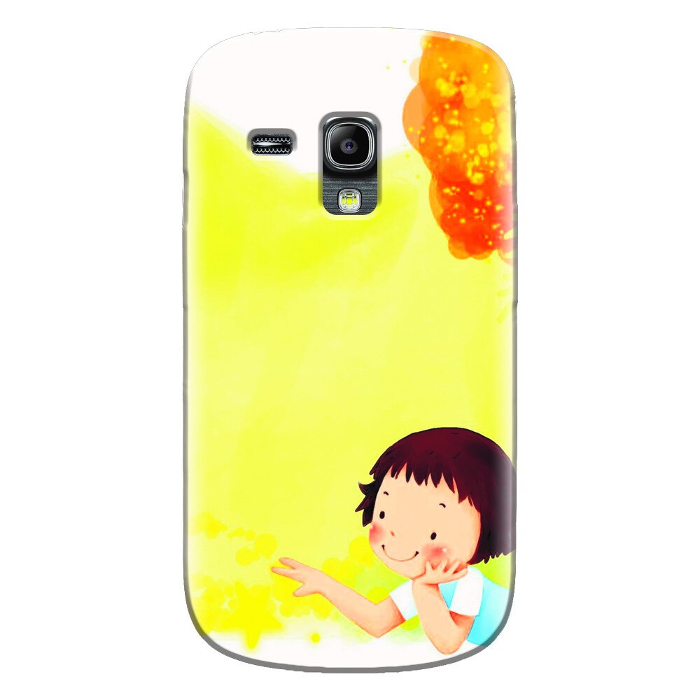Husa silicon pentru Samsung Galaxy S3 Mini, Child Autumn Paint Hd