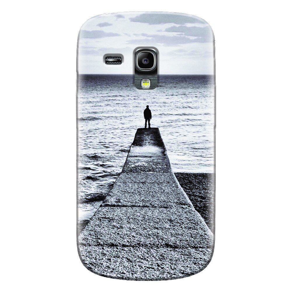 Husa silicon pentru Samsung Galaxy S3 Mini, Abstract Dock Man Grey