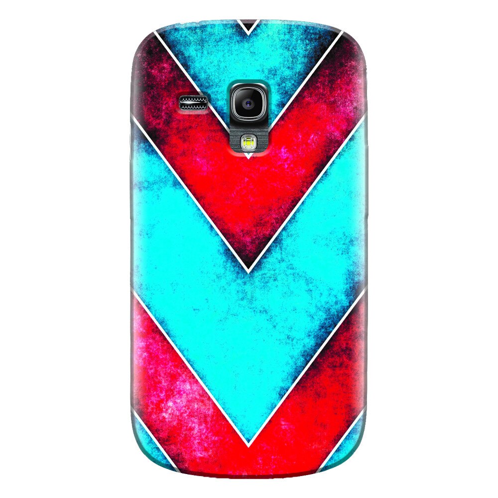 Husa silicon pentru Samsung Galaxy S3 Mini, Blue And Red Abstract