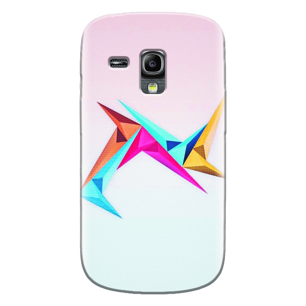 Husa silicon pentru Samsung Galaxy S3 Mini, Abstract Minimalistic Colors Triangles