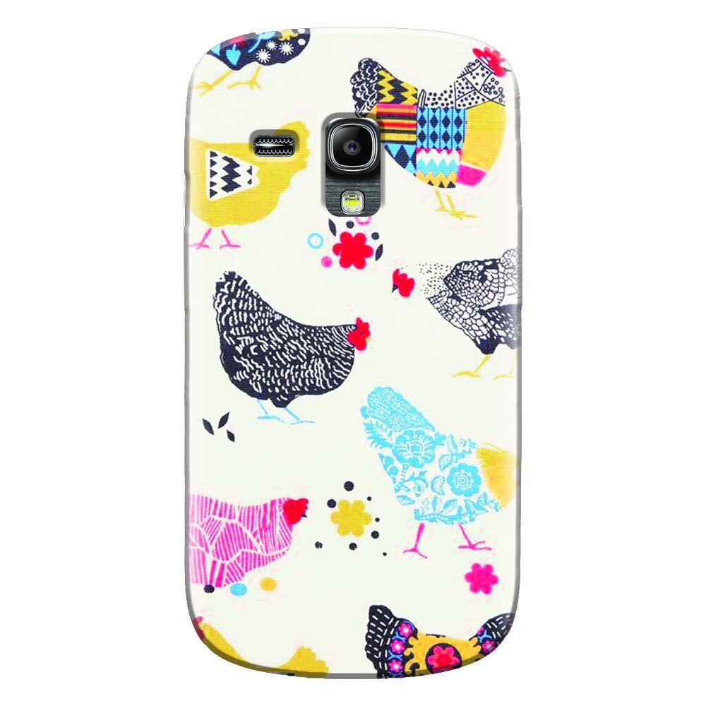 Husa silicon pentru Samsung Galaxy S3 Mini, Chickens