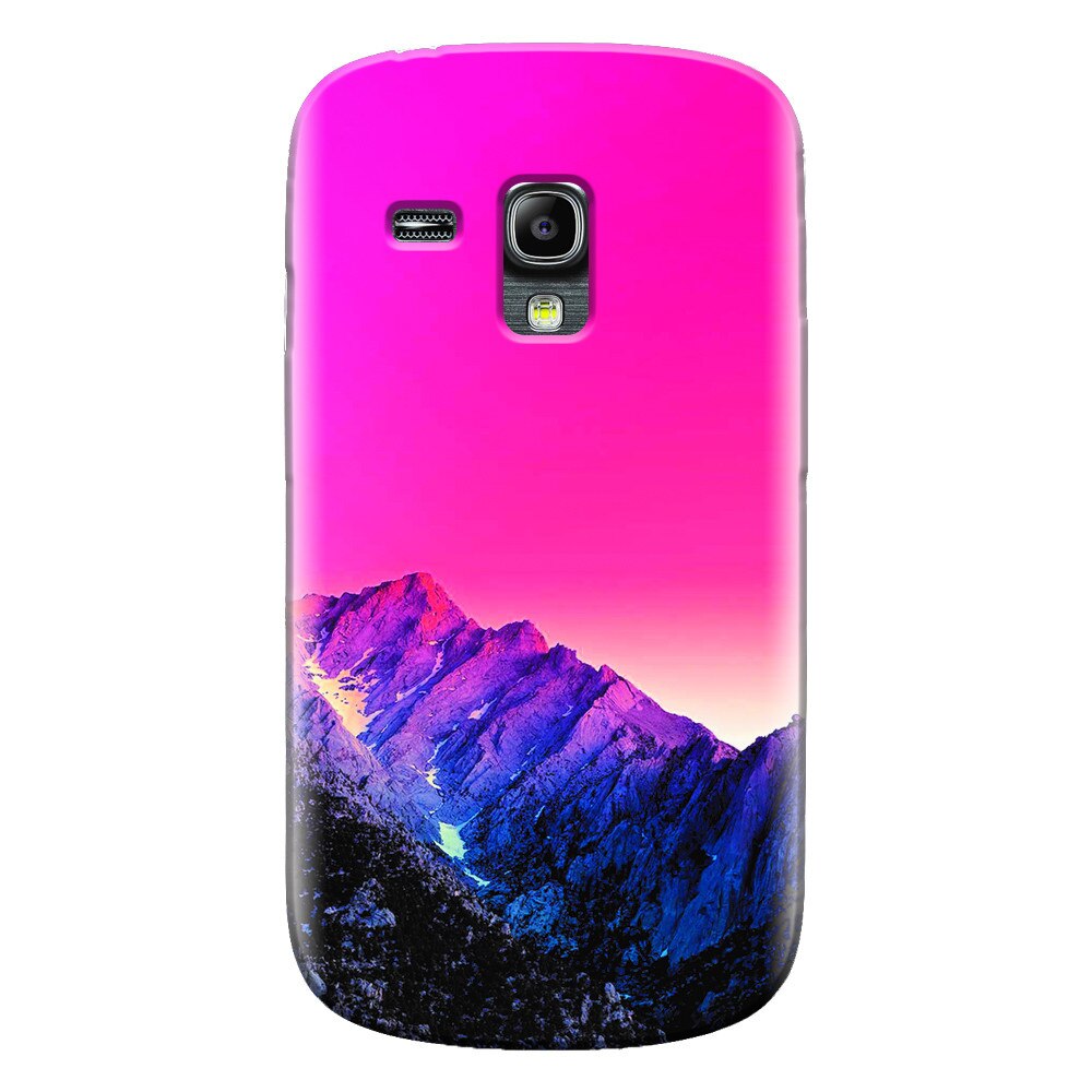 Husa silicon pentru Samsung Galaxy S3 Mini, Mountain Peak Pink Gradient Effect