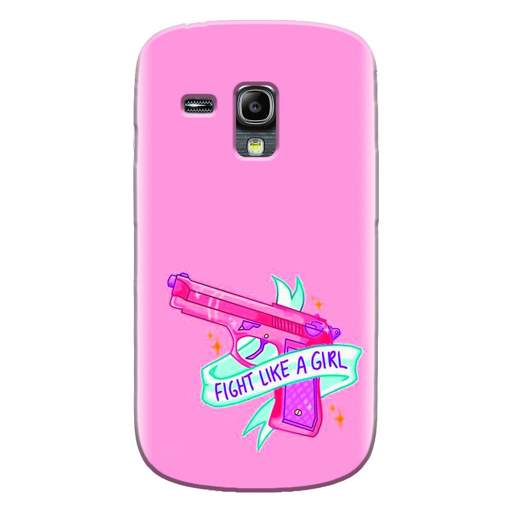 Husa silicon pentru Samsung Galaxy S3 Mini, Fight Like A Girl