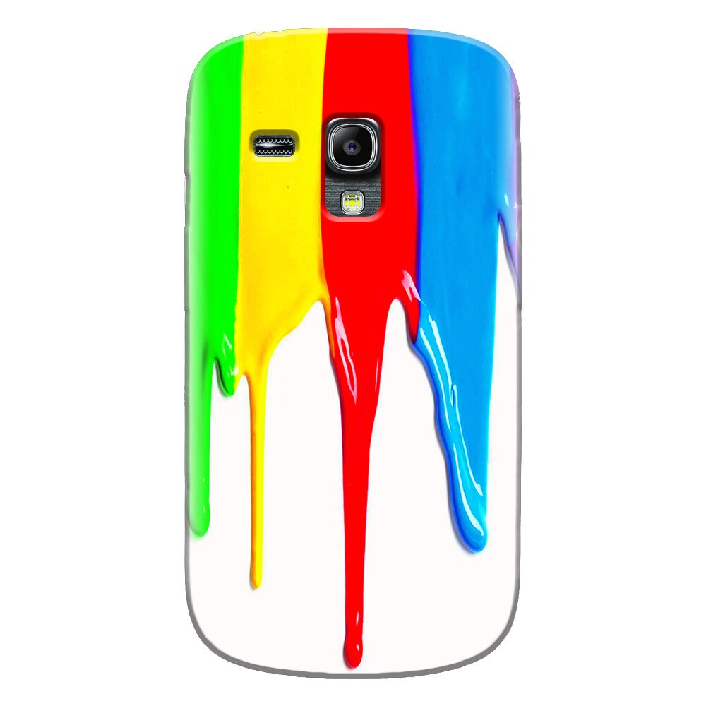 Husa silicon pentru Samsung Galaxy S3 Mini, Dripping Colorful Paint