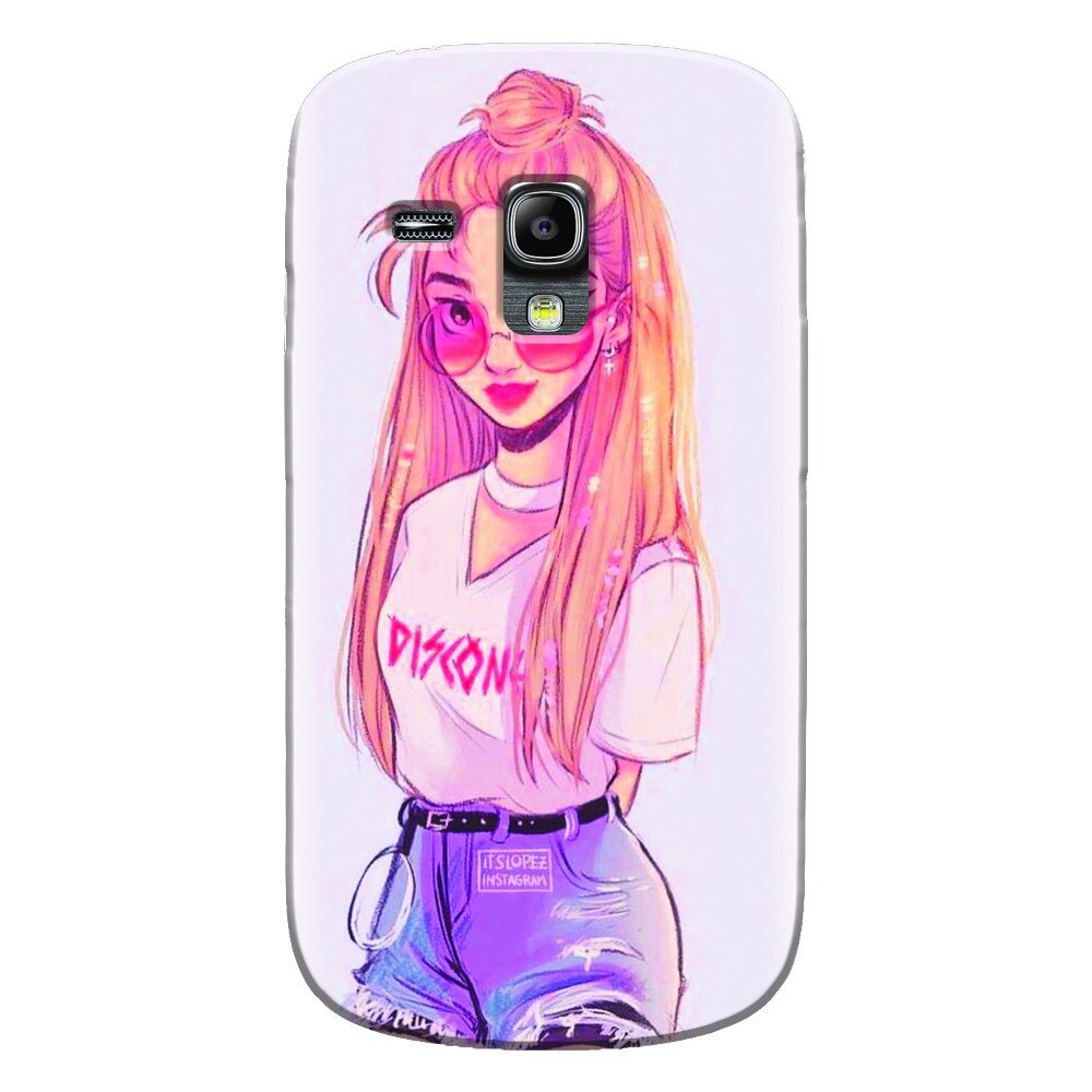Husa silicon pentru Samsung Galaxy S3 Mini, Girl Look