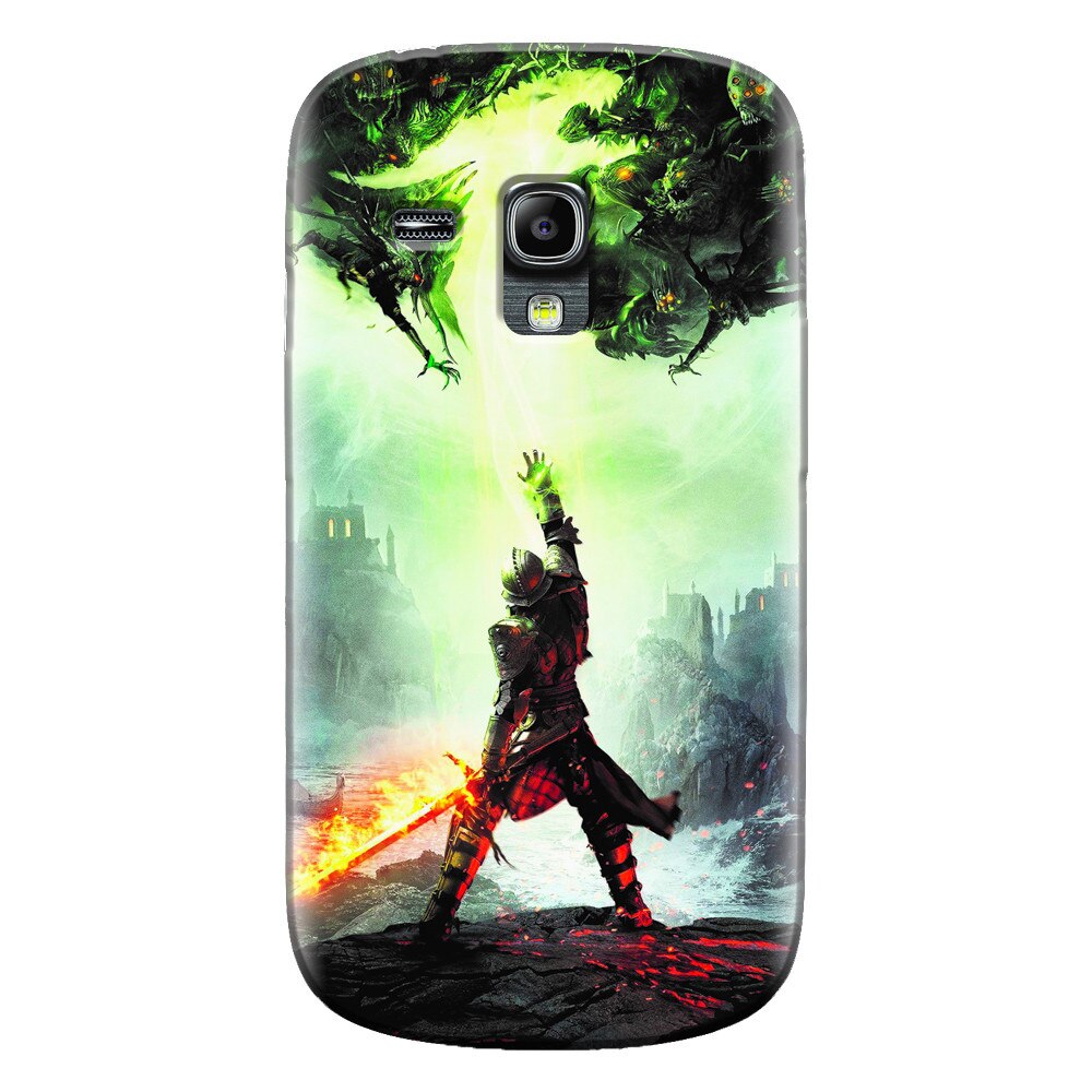 Husa silicon pentru Samsung Galaxy S3 Mini, Green Dragon