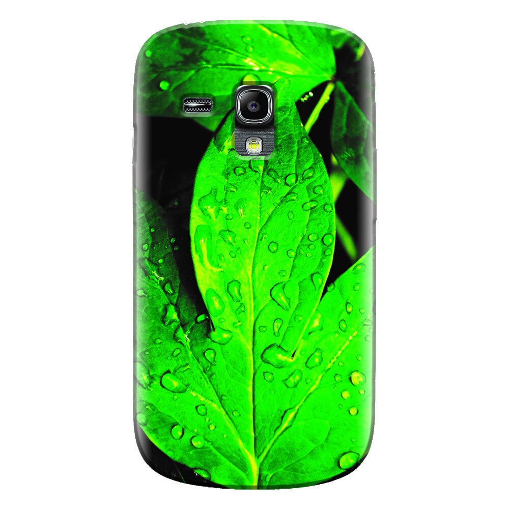 Husa silicon pentru Samsung Galaxy S3 Mini, Leaves And Dew