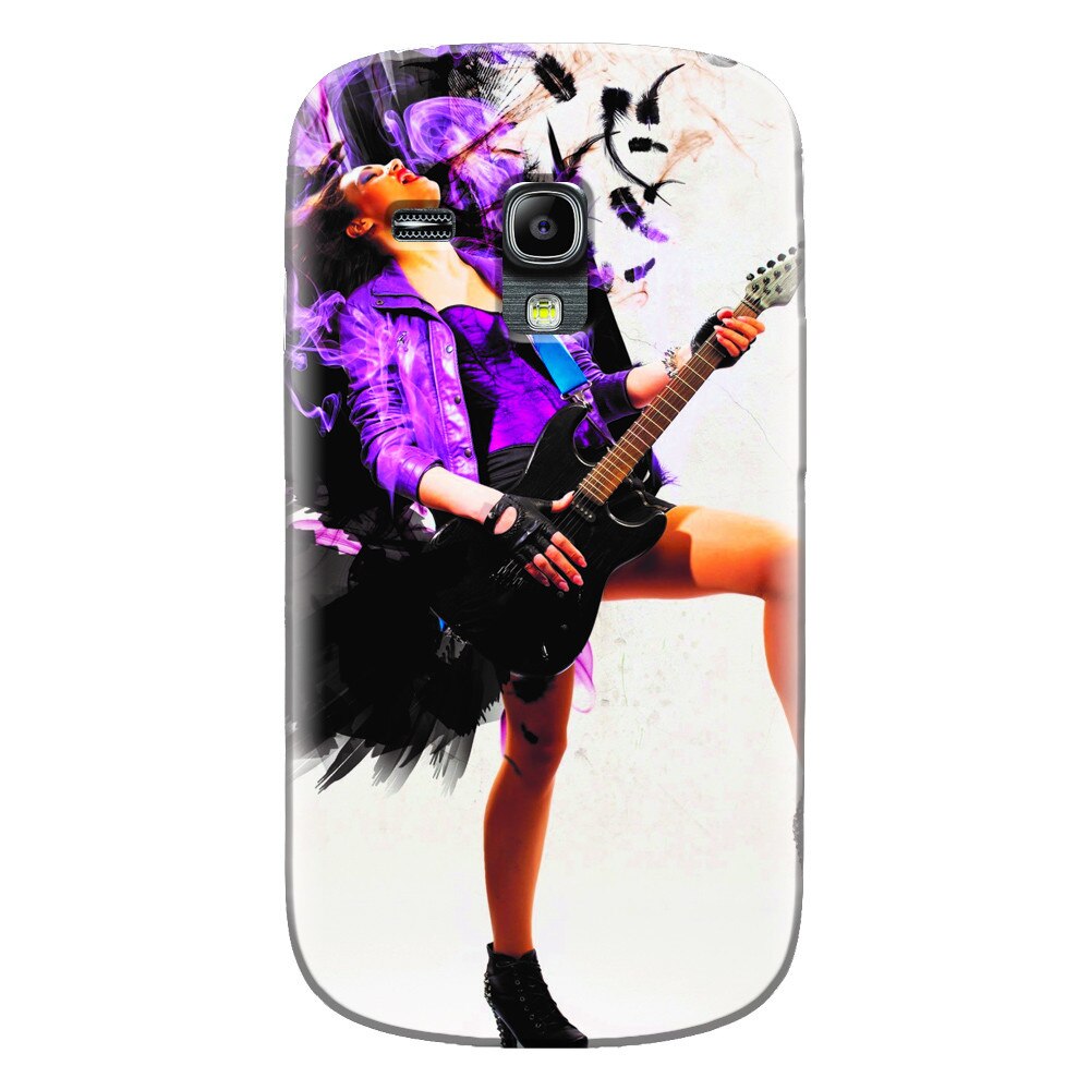 Husa silicon pentru Samsung Galaxy S3 Mini, Rock Music Girl